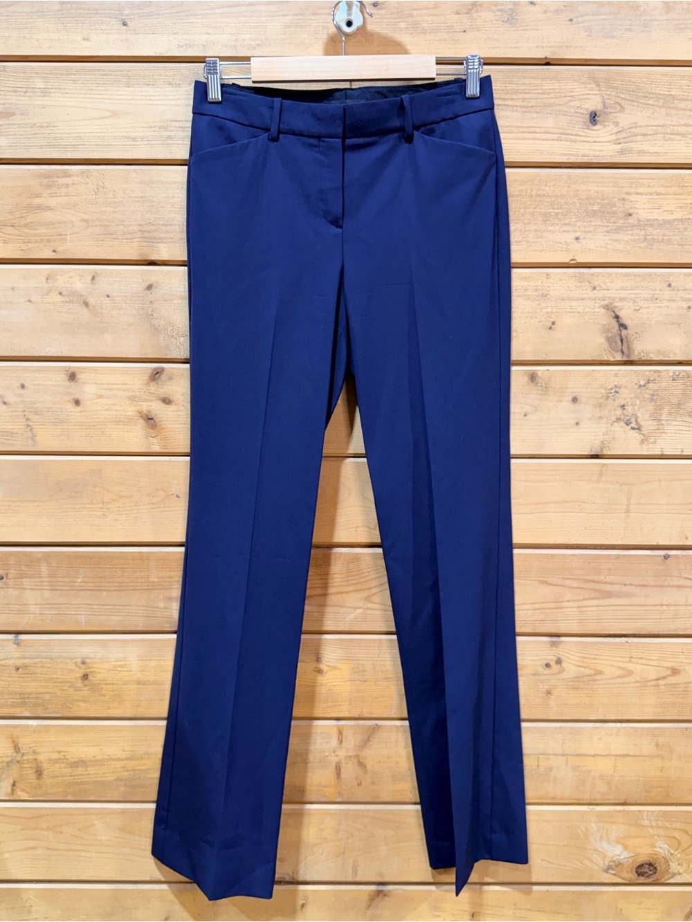 Theory Custom Max 2 Edition Navy Virgin Wool Stretch Trousers Size 4